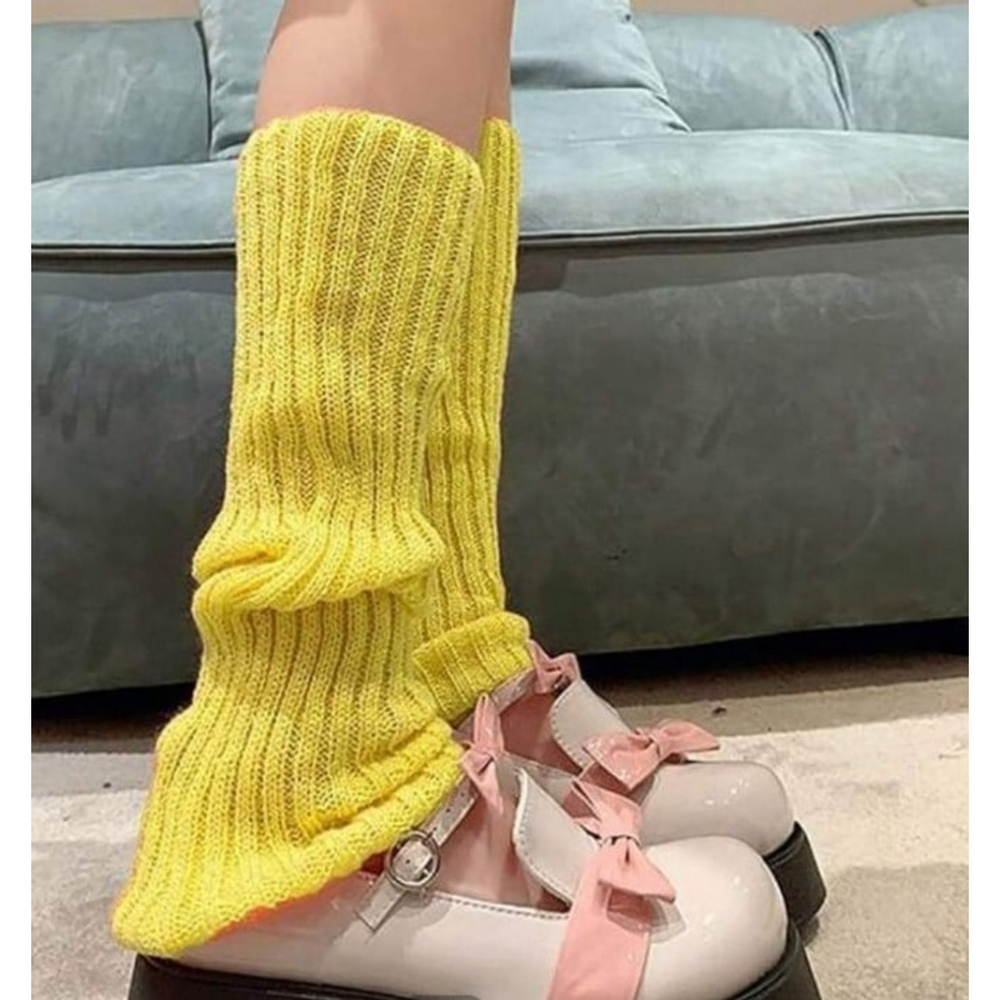 Leg Warmers In Yellow - Picture 3 of 4